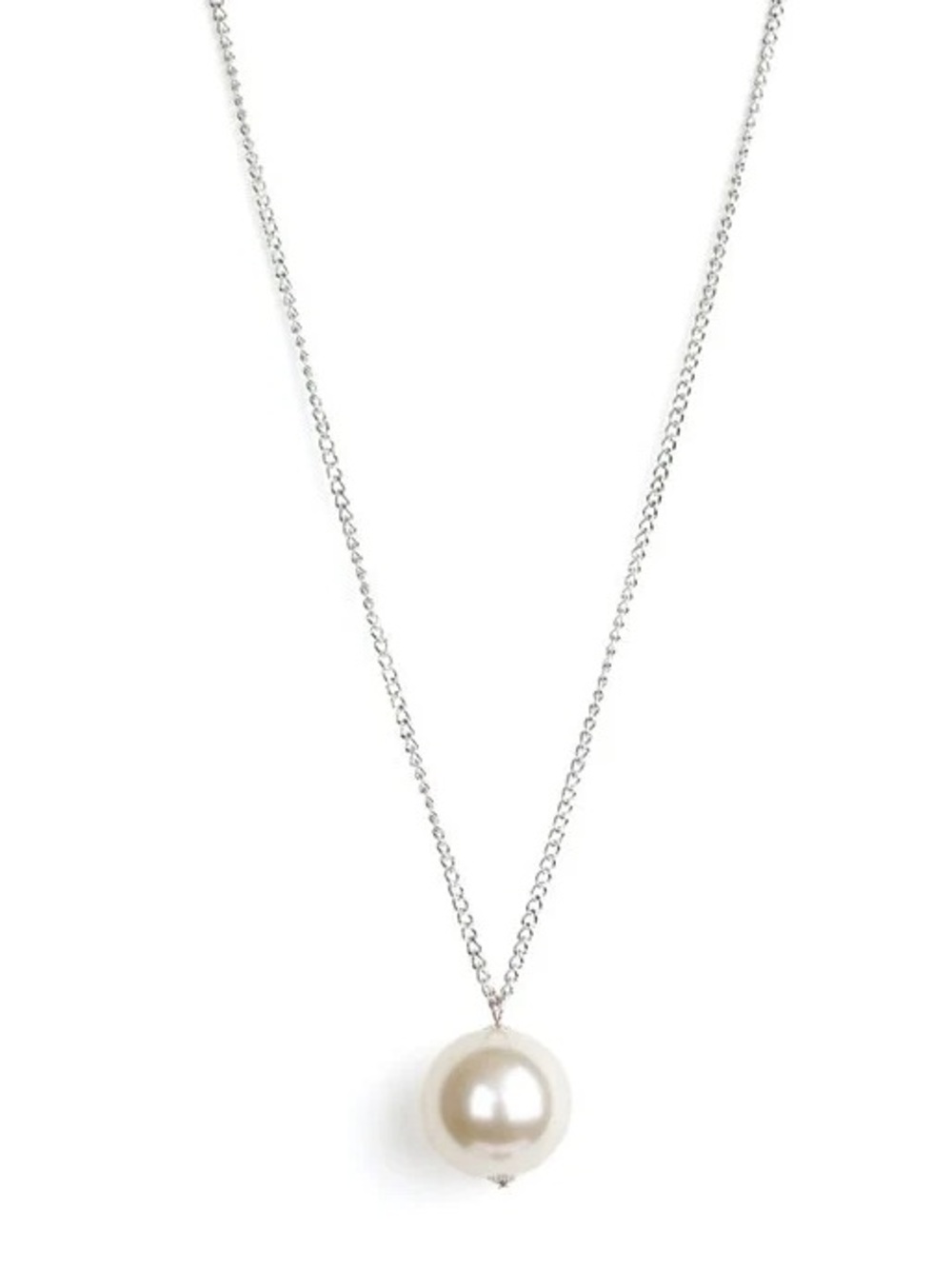 Sterling Silver Pearl Drop Necklace